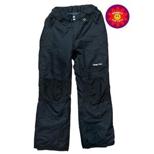 Arctix Youth Black Snow Pants Reinforced Knees and Bottom